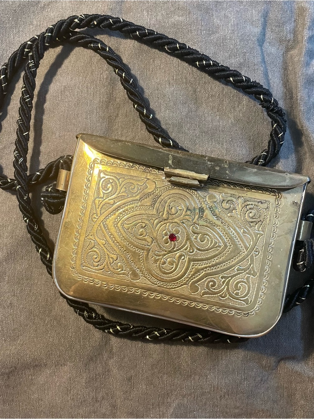 Vintage-Inspired Embossed Brass Bag PROJECT